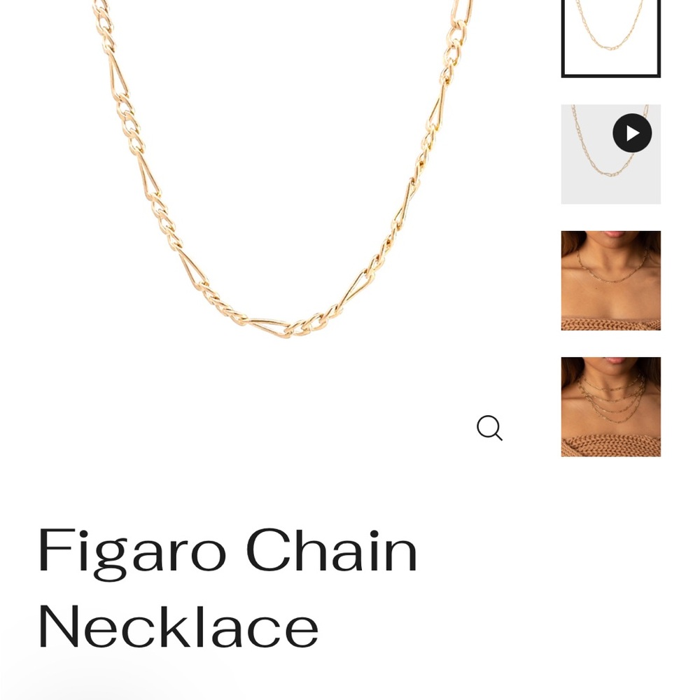 Gold Figaro Necklace Elegant Jewelry